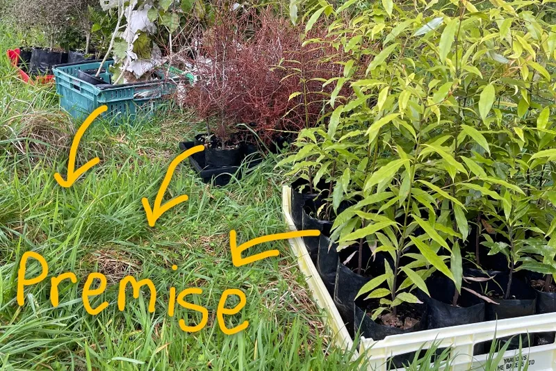 Diagram of the premise of planting