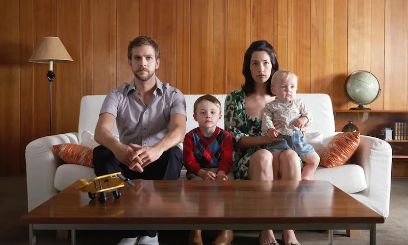 family photo unsmiling