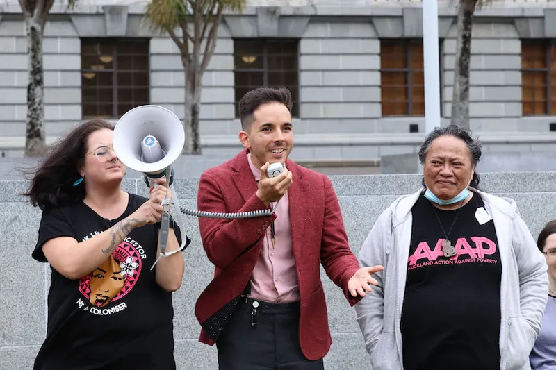 Action Against Poverty Activists Protest At Parliament
