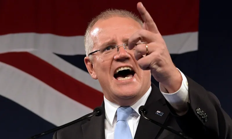 Australian PM Scott Morrison after being re-elected Getty