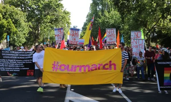 auckland pride march jordan bond rnz