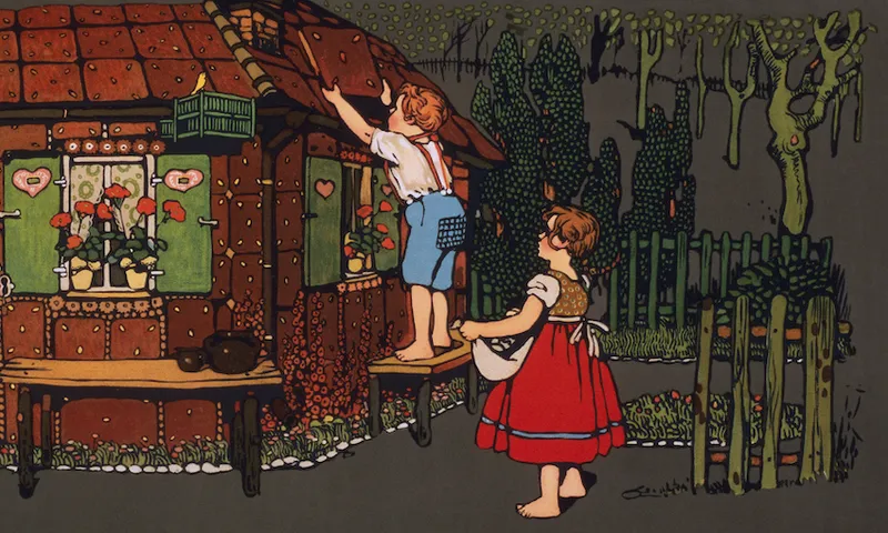 Hansel and Gretel 20th Century Block Print