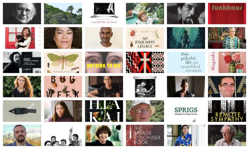 A collage of books and authors who made the shortlist of the 2021 Ockhams