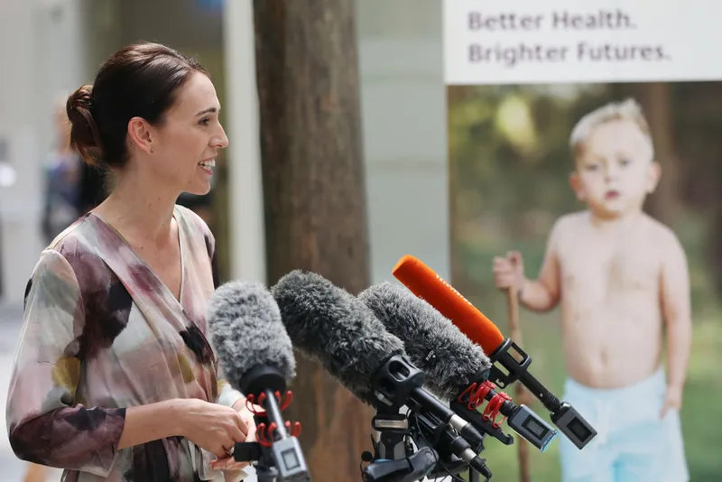 Prime Minister Jacinda Ardern Visits NZ Upgrade Programme Project At Starship Hospital
