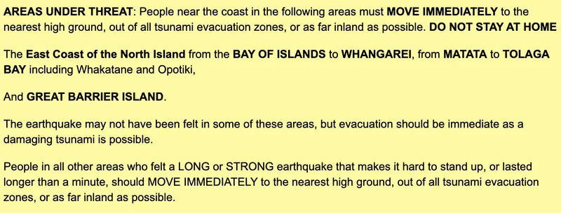 civil defence warning