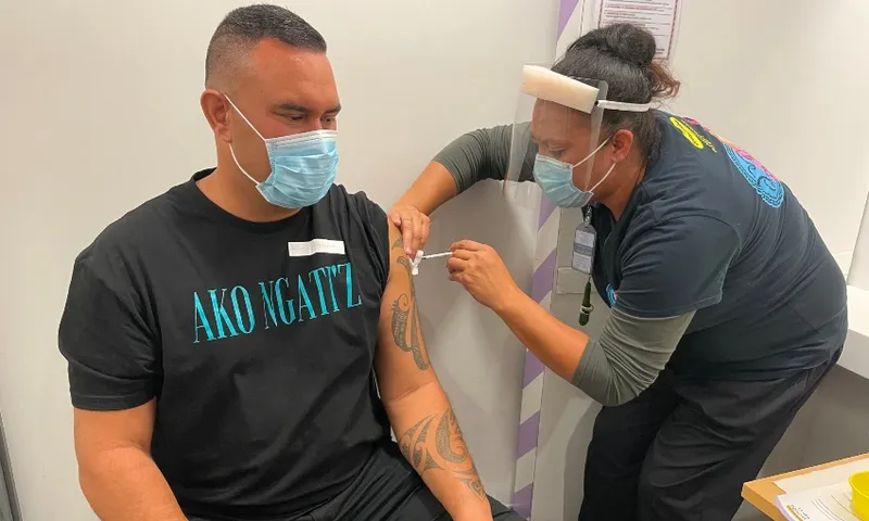 Aaron Te Moananui getting vaxx supplied