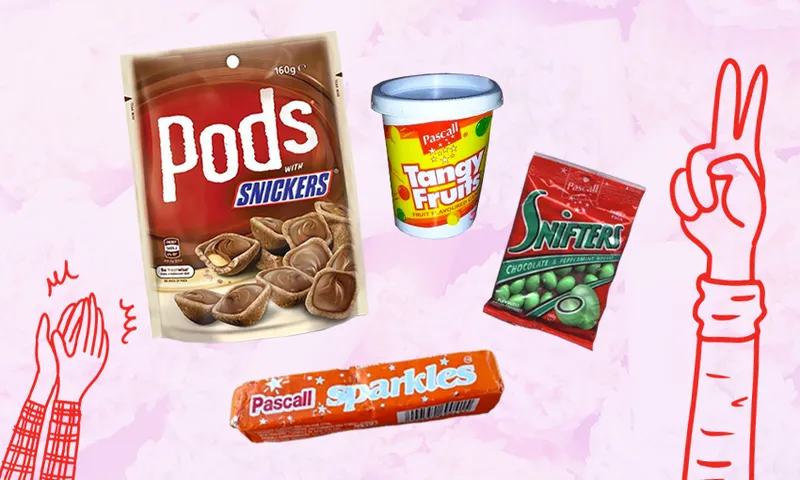 Pods, tangy fruits, sparkles, snifters