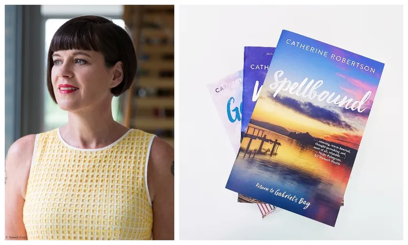 A confident-looking woman watches something out of frame; a fan of books from the Gabriel's Bay series