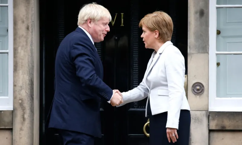 Boris Johnson Nicola Sturgeon 2019 meeting getty