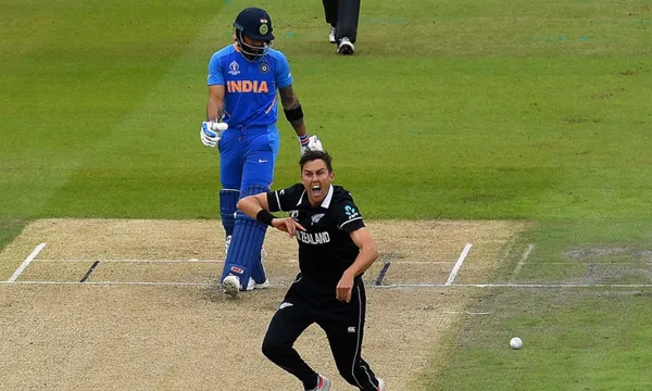 Trent Boult getting Kohli out getty