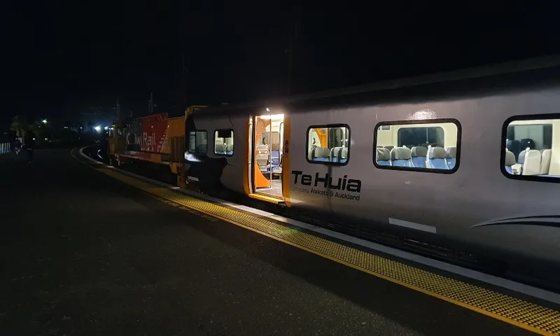 Te Huia after arriving in Hamilton Alex Braae