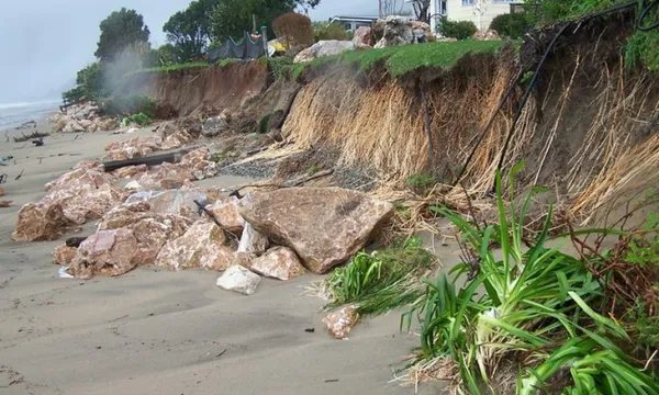 coastal erosion at pakawau rnz supplied