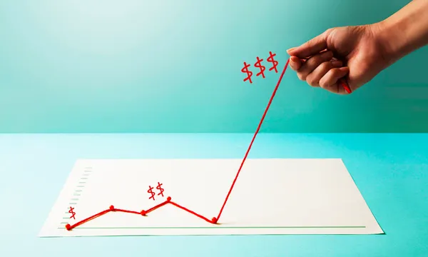 Conceptual finance or business growth chart.