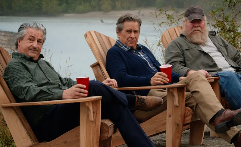 VIRGIN RIVER (L to R) KEITH MACKECHNIE as NICK, TIM MATHESON as DOC MULLINS, and TREVOR LERNER as BERT in episode 301...