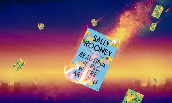 Flaming comets falling to Earth, except the comets are all Sally Rooney novels