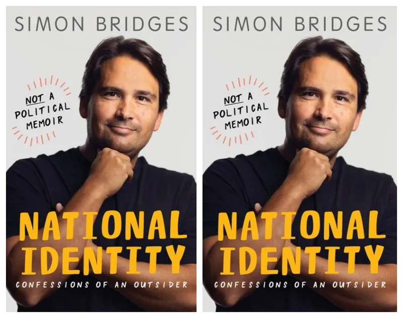 Book cover - photograph of a man in cheesy chin on fist pose, smiling benignly