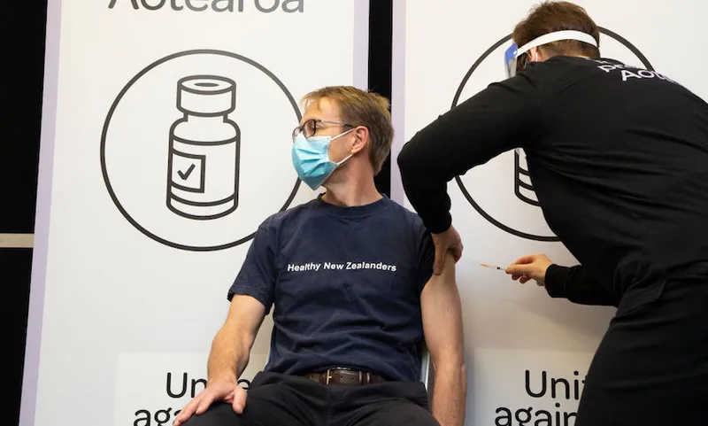NZ Director-General Of Health Dr Ashley Bloomfield Receives COVID-19 Vaccination