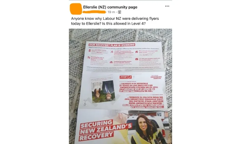 Labour leaflet delivered to Ellerslie