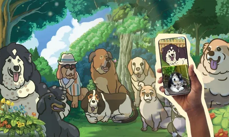A scene from the mobile game Old Friends