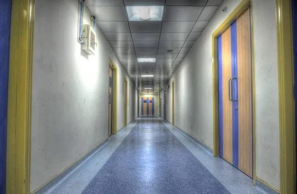 gloomy hospital corridor