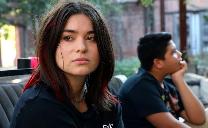 RESERVATION DOGS “Pilot” Episode 1 (Airs Monday, August 9) — Pictured: (L to R): Devery Jacobs as Elora Danan Postoak...