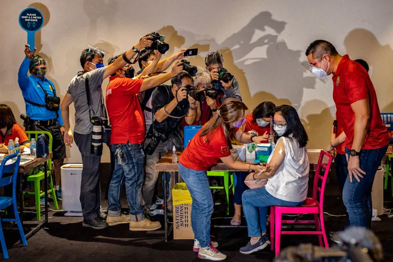 Mall Theater Converts Into Vaccination Centre In Manila