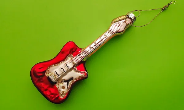 Christmas tree ornament in the form of guitar