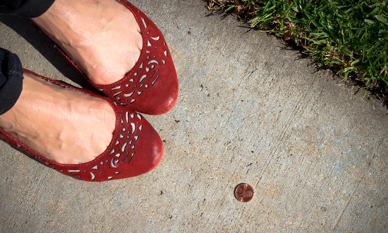 Girl Finds a Penny