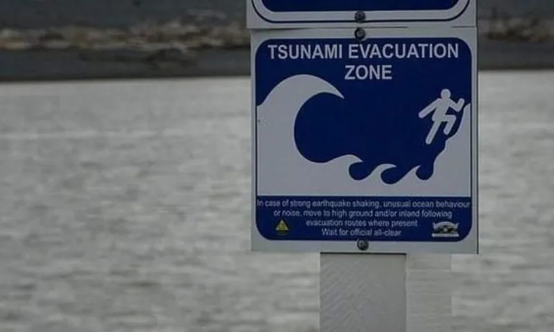 tsunami warning sign radio nz