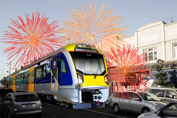 Mt Albert street and AT train