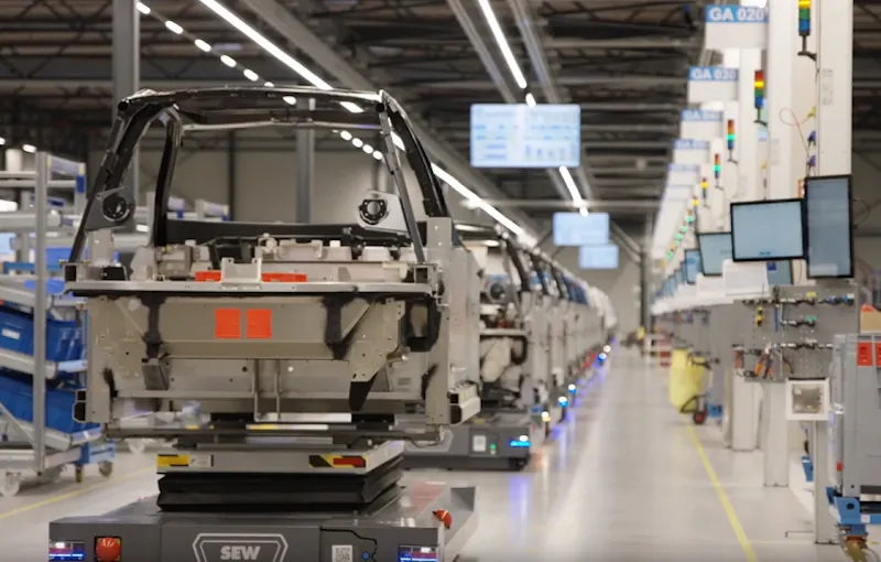 e.GO factory in Germany (Photo Vodafone NZ YouTube)