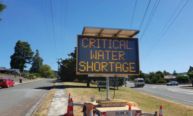 water shortage sign rnz jonathan mitchell