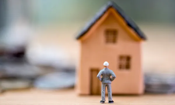 Mortgage concept. Money and house