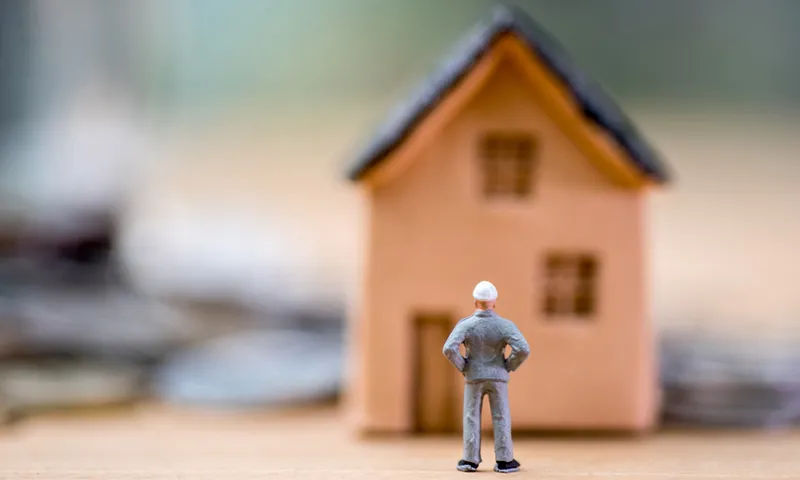 Mortgage concept. Money and house