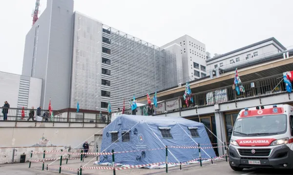 quarantine tent padua italy getty coronavirus