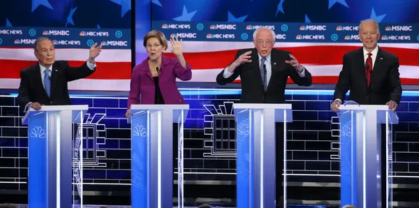 Democratic Presidential Candidates Debate In Las Vegas Ahead Of Nevada Caucuses