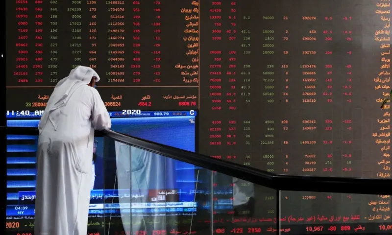 a trader looking at stocks in Kuwait getty