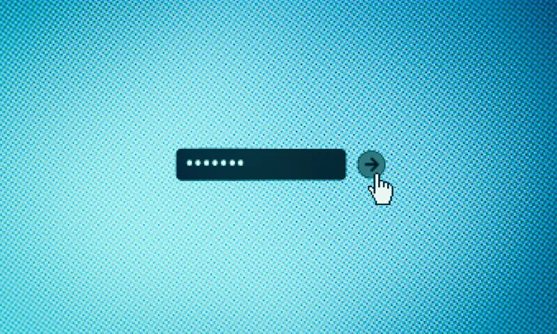 Password log in on monitor screen