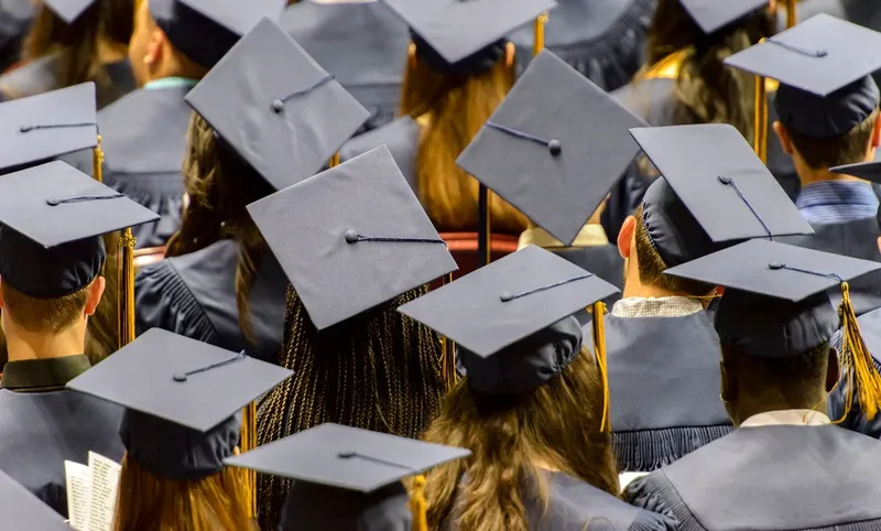 Full Frame Shot Of Students During Convocation Ceremony