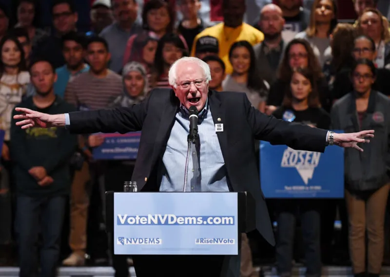 Sen. Bernie Sanders Attends Rally For Nevada Democrats In Las Vegas