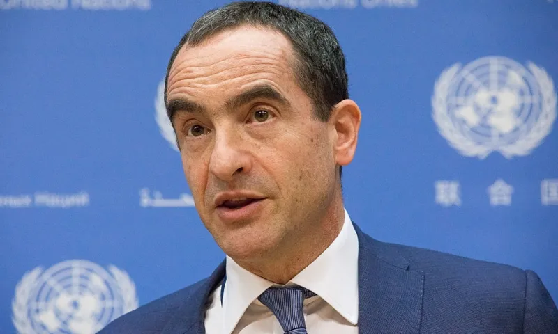 Michael Liebreich speaking at the UN getty