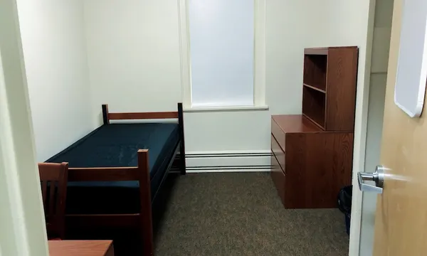 Basic Nondescript Undecorated White Box Dorm Room
