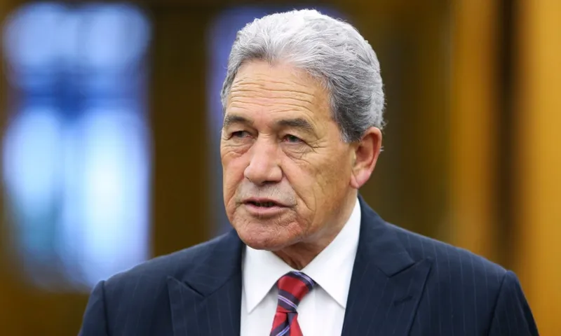 Winston Peters speaking to media may 2020 getty