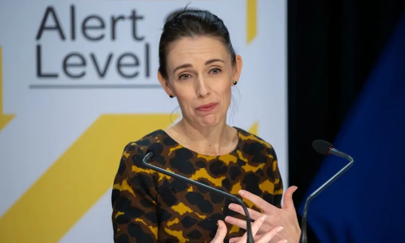 Jacinda Ardern alert level press conference getty