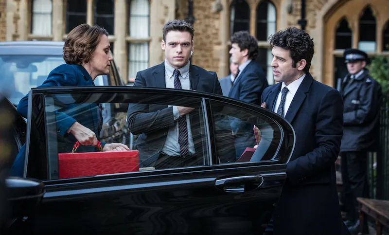 Programme Name: Bodyguard - TX: n/a - Episode: n/a (No. Ep 1) - Picture Shows:  Julia Montague (KEELEY HAWES), David ...