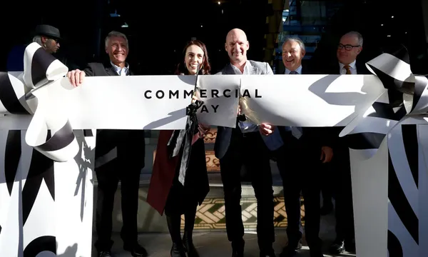Prime Minister Jacinda Ardern Attends Opening Of Commercial Bay Shopping Centre