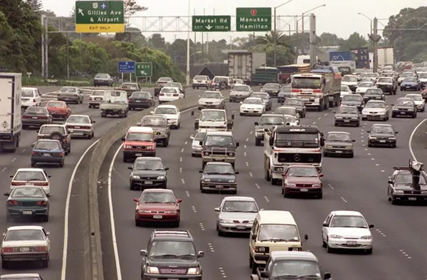 Aucklands traffic congestion, Southern Motorway.