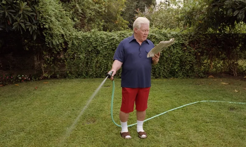 Watering garden
