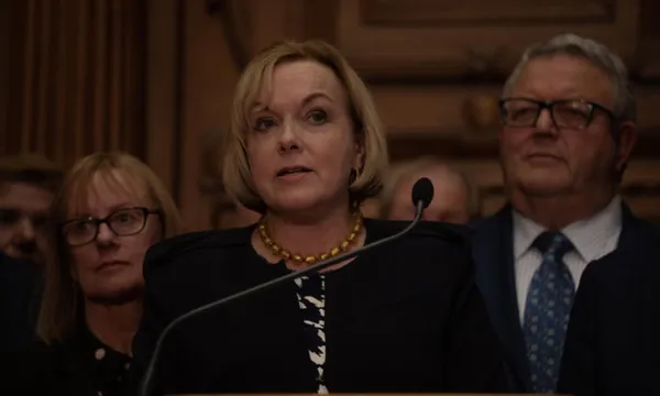 Judith collins at first presser RNZ Samuel Rillstone