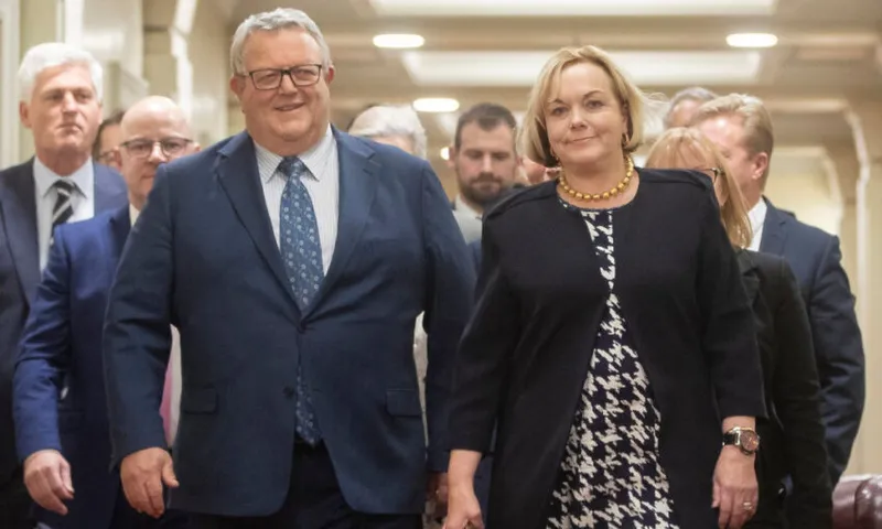 National MPs Gather For Caucus Meeting Following Party Leader Todd Muller’s Resignation